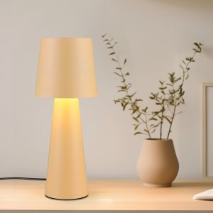 Beige Tischleuchte Modern, Lillyam, mit Schalter