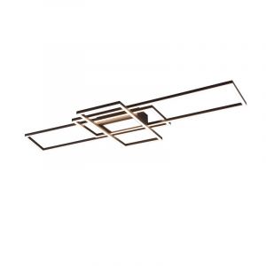 Anthrazit Deckenlampe Modern, Retan, 60W, warm- bis kaltweiß einstellbare LED, mit Fernbedienung