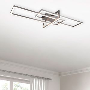 Nickel Deckenlampe Modern, Hatun, 34W, 3000K LED