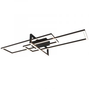 Schwarze Deckenlampe Modern, Hatun, 34W, 3000K LED