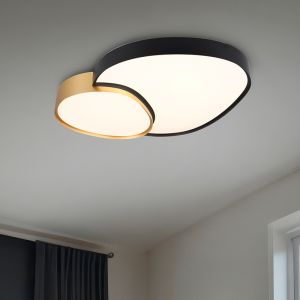 Goldene Deckenleuchte Metall, Merwin, 51W, warm- bis kaltweiß einstellbare LED