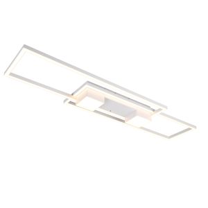 Weiße Deckenlampe Design, Sohaib, 37W, warm- bis kaltweiß einstellbare LED, 3-stufig dimmbar