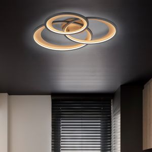 Schwarze Deckenlampe Modern, Kendi, 36W, 3000K LED
