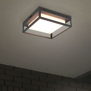 Anthrazit Außenleuchte Metall, Rolina, 14W, warm- bis kaltweiß einstellbare LED, IP54, 3-stufig dimmbar