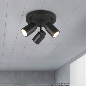 Schwarze Deckenstrahler Badezimmer Modern, Nelis, IP44