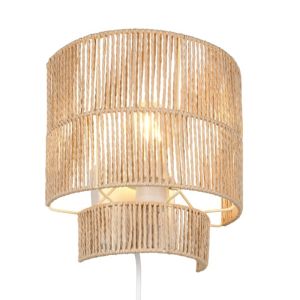 Papier Wandleuchte Braun, Ravian