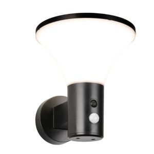 Schwarze Solar Außen Wandleuchte Modern, Nebahat, 3W, 4000K LED, IP44