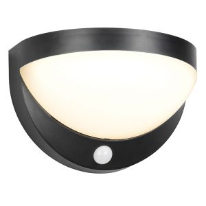 Schwarze Solar Außen Wandleuchte Modern, Mutlu, 8W, 4000K LED, IP44