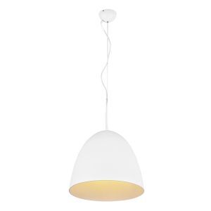 Weiße Pendelleuchte Halbkugel Modern, Ingmar