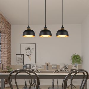 Schwarze Pendelleuchte Industrial, Sylvano