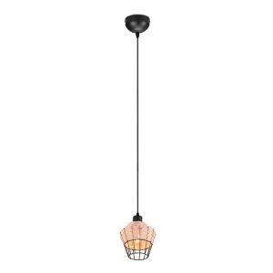 Rattan Pendelleuchte Braun, Mirne