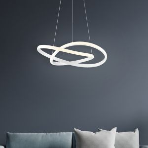 Weiße Pendelleuchte Modern, Aby, 27W, 4000K LED