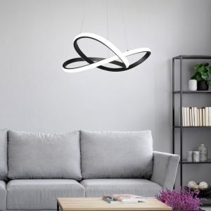 Schwarze Pendelleuchte Modern, Aby, 27W, 3000K LED