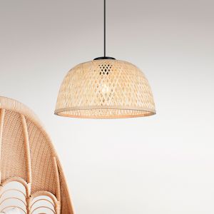 Rattan Pendelleuchte Braun, Laut
