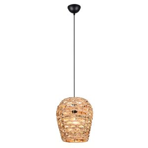 Rattan Pendelleuchte Braun, Lycke