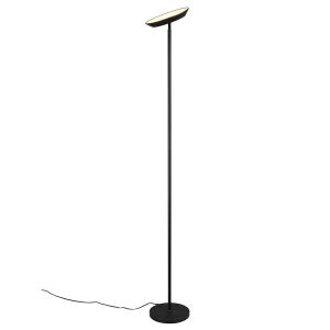 Schwarze Stehlampe Modern, Shahid, 17W, warm- bis kaltweiß einstellbare LED, mit Touch-Dimmer