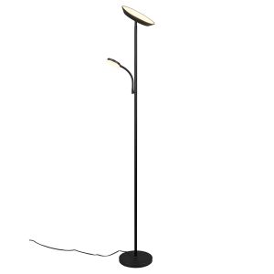 Schwarze Stehlampe Modern, Shahid, 17W, warm- bis kaltweiß einstellbare LED, mit Touch-Dimmer
