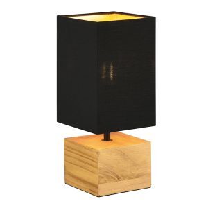 Holz Tischleuchte Braun, Job, mit Schalter