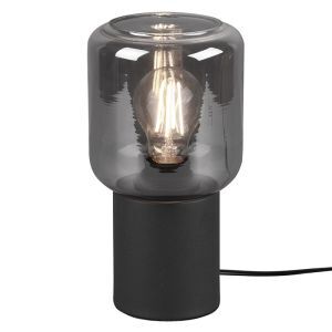 Schwarze Tischleuchte Modern, Gail, mit Schalter