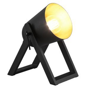 Schwarze Tischleuchte Modern, Sacha, mit Schalter