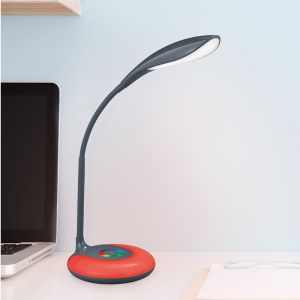 Anthrazit Schreibtischlampe Modern, Zetan, 3W, RGBW LED, mit Touch-Dimmer