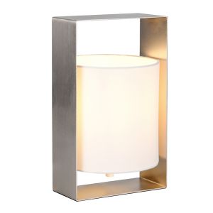 Nickel Tischleuchte Modern, Radhika, mit Schalter