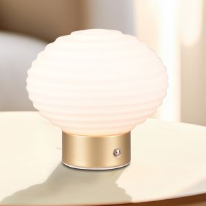 Messing aufladbare Tischlampe Retro, Walid, 2W, 3000K LED, mit Touch-Dimmer