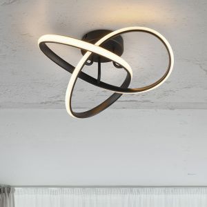 Schwarze Deckenleuchte Design, Suat, 15W, 3000K LED