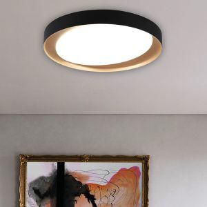 Schwarze Deckenlampe Modern, Joas, 24W, warm- bis kaltweiß einstellbare LED, mit Fernbedienung