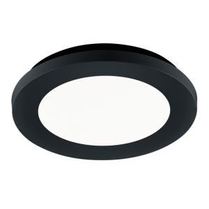 Schwarze Badezimmer Deckenleuchte Modern, Gistrup, 10W, 3000K LED, IP44