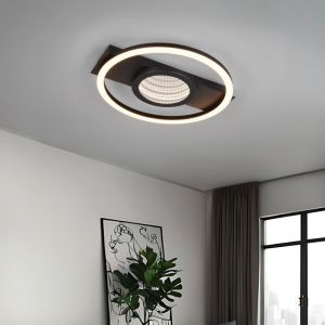 Schwarze Deckenleuchte Modern, Sandhia, 16W, 3000K LED