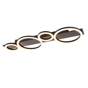 Schwarze Deckenleuchte Design, Ishaan, 26,5W, 3000K LED