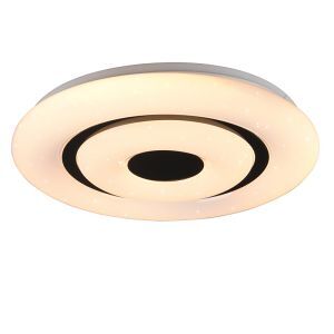 Weiße Smart Deckenleuchte Modern, Rinske, 16W, warm- bis kaltweiß einstellbare LED, mit Fernbedienung