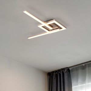 Nickel Deckenleuchte Design, Mahad, 17W, 3000K LED