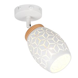 Weiße Wandstrahler Modern, Delana, mit Schalter