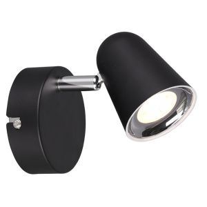 Schwarze Wandstrahler Modern, Taj, 3W, 3000K LED