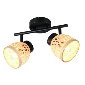 Rattan Deckenstrahler Braun, Laut