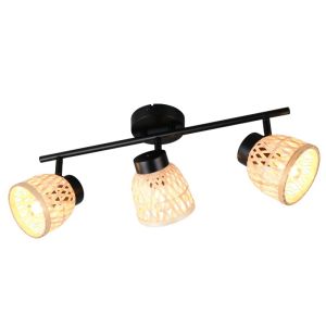 Rattan Deckenstrahler Braun, Laut