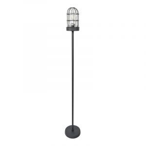 Industrielle Stehlampe Schwarz, Nova, mit Schalter
