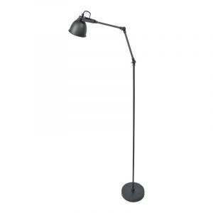 Industrielle Stehlampe Schwarz, Melco, mit Schalter