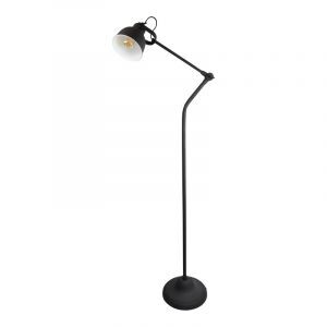Industrielle Stehlampe Schwarz, Redon, mit Schalter