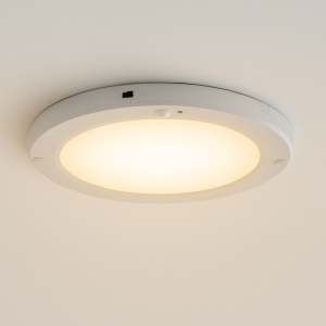 Kunststoff Deckenleuchte mit Sensor Weiß, Luan, 20W, 3000K LED