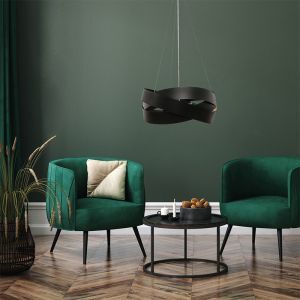 Moderne Pendelleuchte Schwarz, Tanno