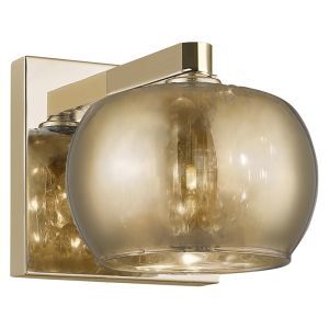 Design Wandleuchte Gold, Krystel
