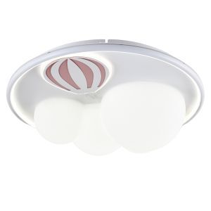 Metall Kinderzimmer Deckenleuchte Rosa, Balloon, 42W, 3000K LED, 3-stufig dimmbar