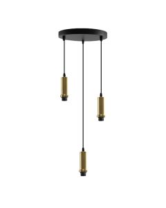 Aluminium Pendelleuchte ohne Schirm Gold, Rika