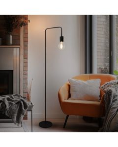 Moderne Stehlampe Schwarz, Carlos, mit Schalter