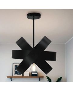 Metall Deckenleuchte Schwarz, Laury
