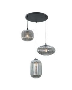 Retro Pendelleuchte Grau, Charlois