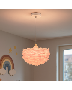 Stoff Pendelleuchte Rosa, Suzie